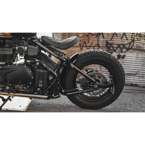 Motone Beltane - Bobber Battery Strap Black Leather & Brass