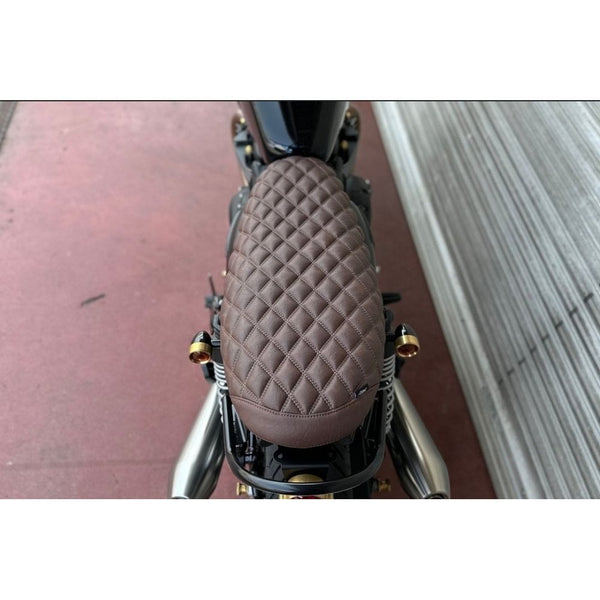 Motone Blackadder Seat - Tobacco Brown Street Twin/T120/T100/Street S