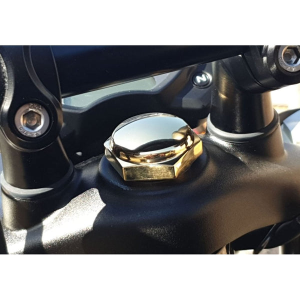 Motone Top Yoke / Triple Tree Brass Stem Nut The BOSS