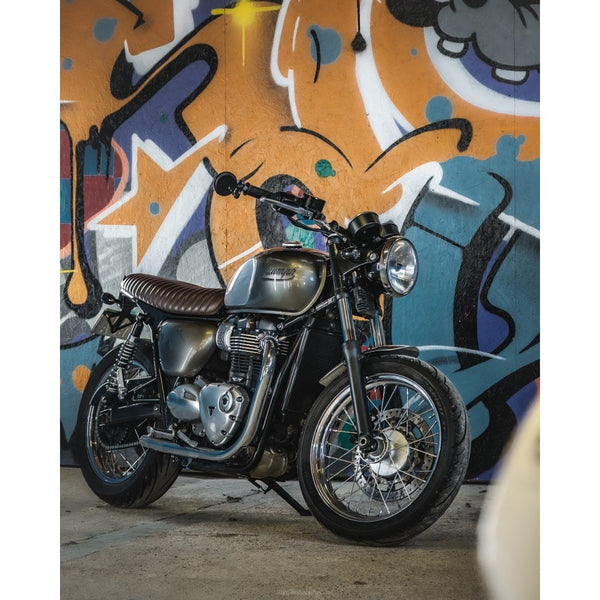 Motone The Viper- Low Profile Skinny Ribbed Seat - Tobacco Brown