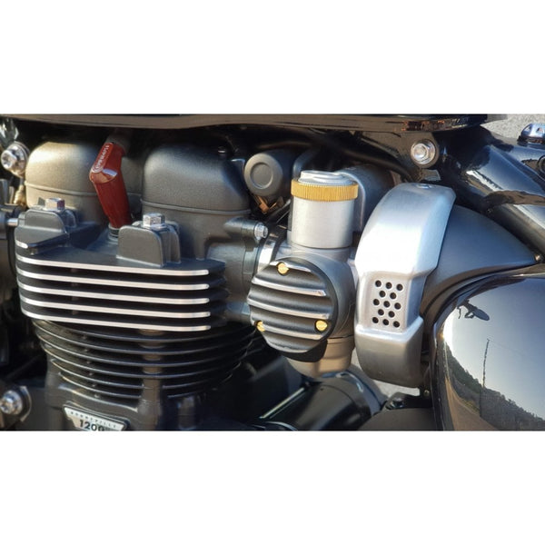 Motone Carb Cover 1200 Ribbed Black