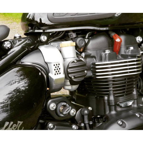 Motone Carb Cover 1200 Ribbed Black