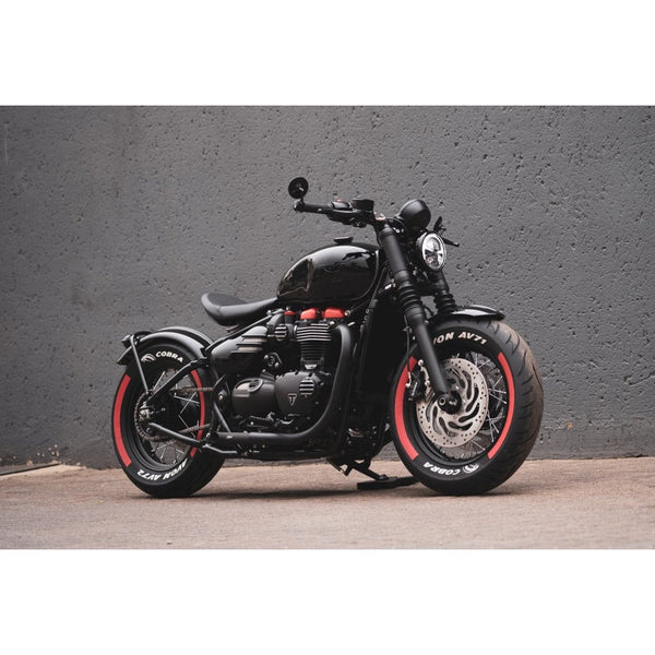 Motone The SPATZ+KLINGON - Fork Shroud/Indicator Brackets Triumph Bobb