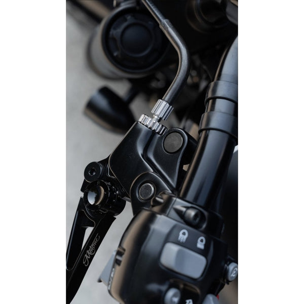 Motone Titanium Billet Clutch Cable Adjuster - Natural Finish