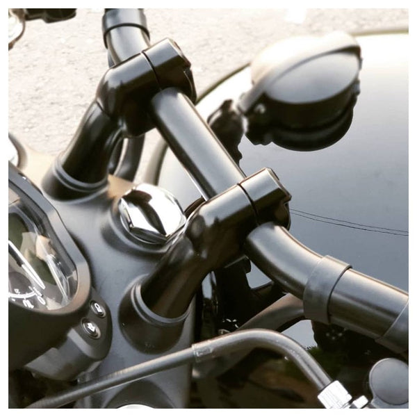 Motone Up-And-Over Riser Kit for 22mm Bars - Black