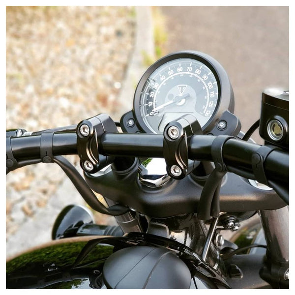 Motone Up-And-Over Riser Kit for 22mm Bars - Black