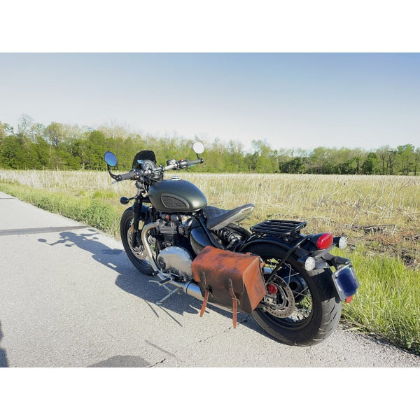 Motone Voyager Bobber Rear Fender/Mudguard Rack - Stainless Steel - Bl