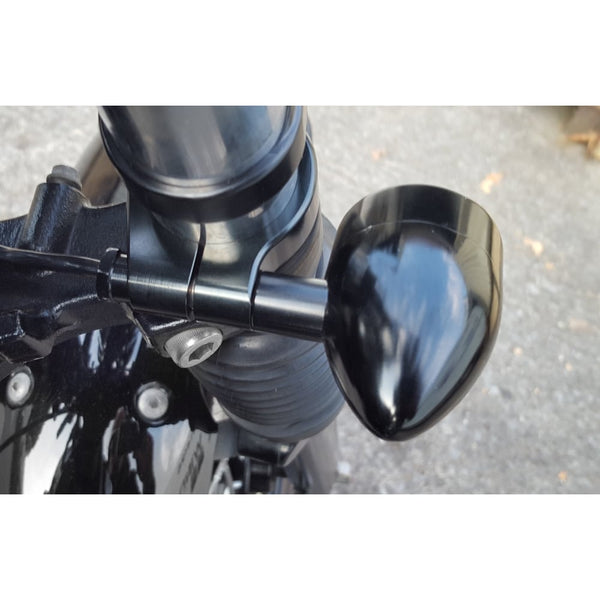 Motone Wrap-Around Fork Indicator Turn Signal Bracket Clamps - Pair -