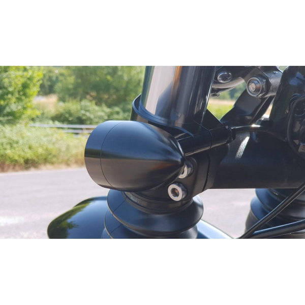 Motone Wrap-Around Fork Indicator Turn Signal Bracket Clamps - Pair -