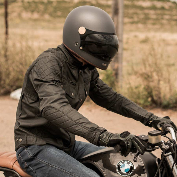 BYCITY Mens Belfast Green waxed cotton jacket