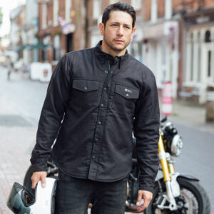 MERLIN - AXE BLACK RIDING SHIRT BUILT WITH KEVLAR®