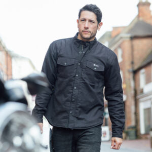 MERLIN - AXE BLACK RIDING SHIRT BUILT WITH KEVLAR®