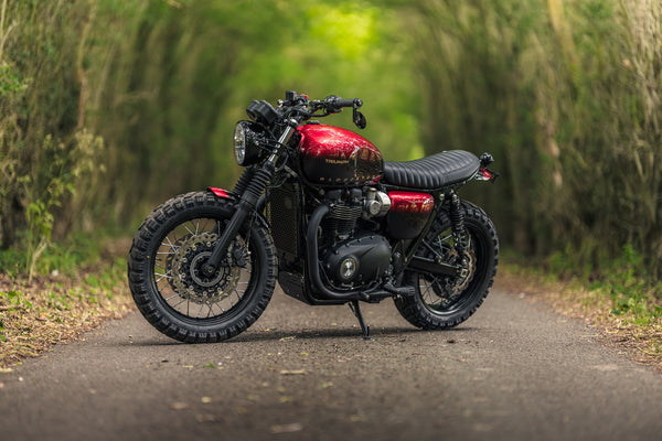 Poulson  ~  Custom Triumph Bobber radiator guard