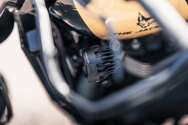 Poulson custom Fork covers to fit Triumph as seen on the 'Jackal'