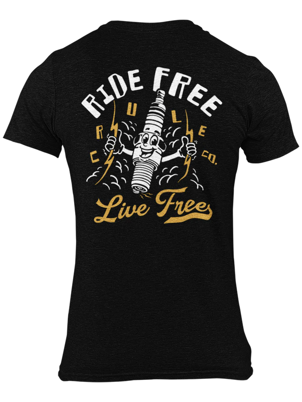 CRULE - Ride Free Sparky Tee - Black