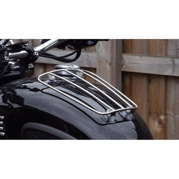 Motone Aero Classic Style Parcel Rack - Stainless Steel - Universal Ta