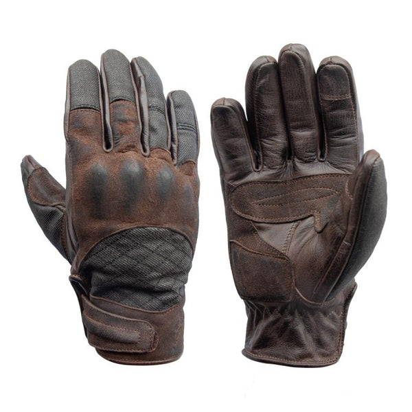 Age of Glory - Shifter Gloves Brown leather and Denim