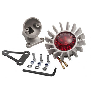 Motone Big Fin Tail Light + Fender Mount Kit - Shot Blast