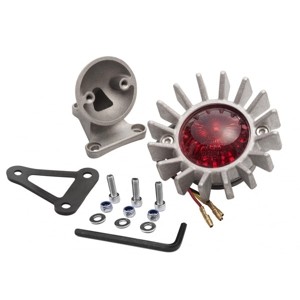 Motone Big Fin Tail Light + Fender Mount Kit - Shot Blast
