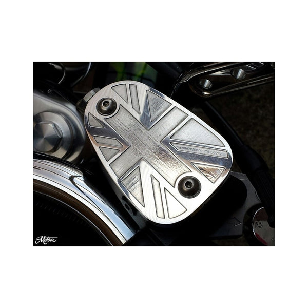 Motone Billet Disc Brake Oil Reservoir Master Cylinder Cap - Union Jac
