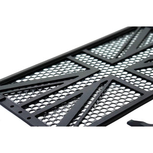 Motone Billet Radiator Guard - Union Jack Black - Wide