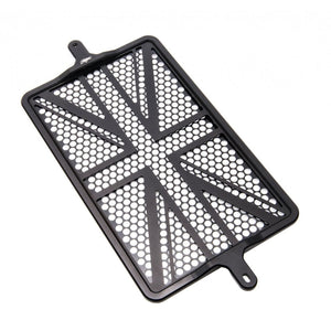 Motone Billet Radiator Guard - Union Jack Black - Wide