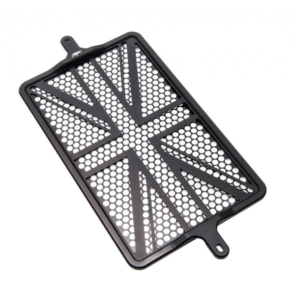 Motone Billet Radiator Guard - Union Jack Black - Wide