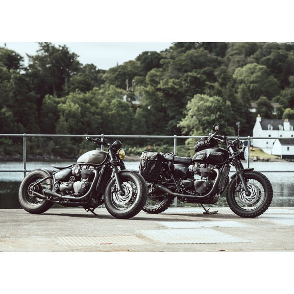 Motone Billet Radiator Guard - Union Jack Black - Wide