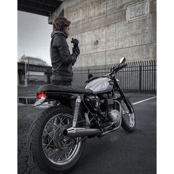 Motone Bonneville Skinny Seat - The Mamba - Black