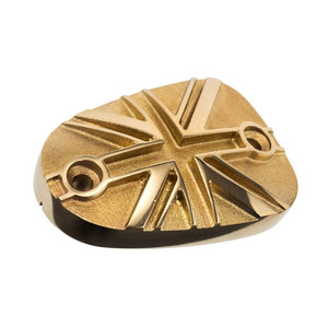Motone BRASS Disc Brake Oil Reservoir Master Cylinder Cap - Finned/Rib