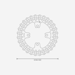 Motone BUZZSAW 220 Rear Brake Disc / Rotor