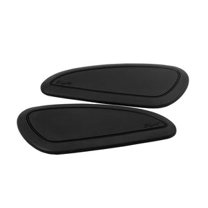 Motone Fuel/Gas/Petrol Tank Custom Knee Pads - Black Pinstripe