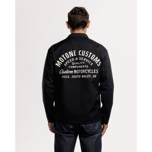 Motone Coach Jacket - Black/Ecru - Large Size: Large