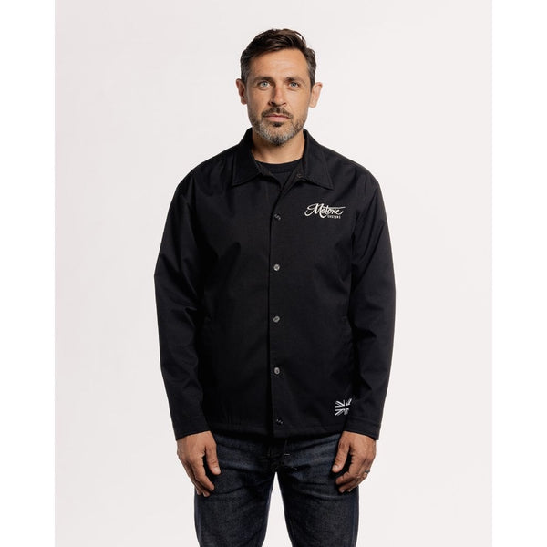 Motone Coach Jacket - Black/Ecru - Large Size: Large