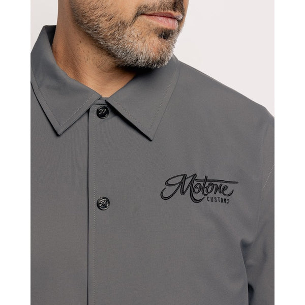 Motone Coach Jacket - Grey - Large Size: Large