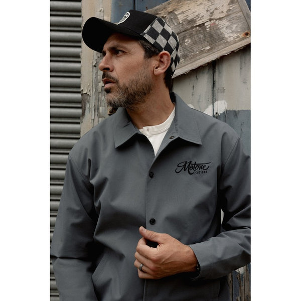 Motone Coach Jacket - Grey - Large Size: Large