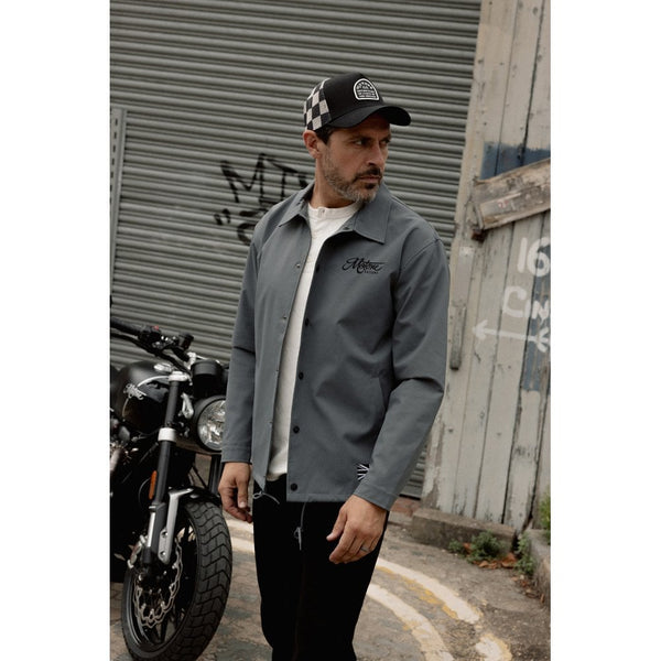 Motone Coach Jacket - Grey - Large Size: Large