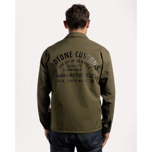 Motone Coach Jacket - Olive Green/Black - Large Size: Large
