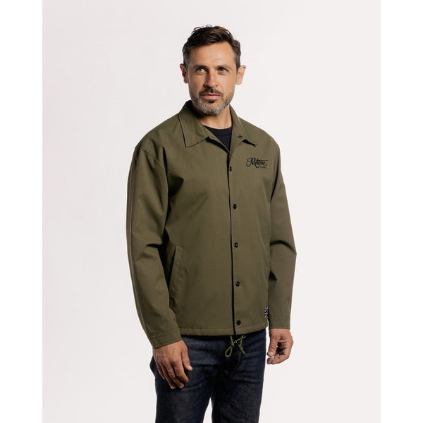 Motone Coach Jacket - Olive Green/Black - Large Size: Large