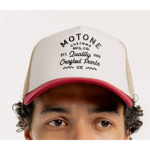 Motone CRAFTY Trucker Cap - Red/Ecru/White