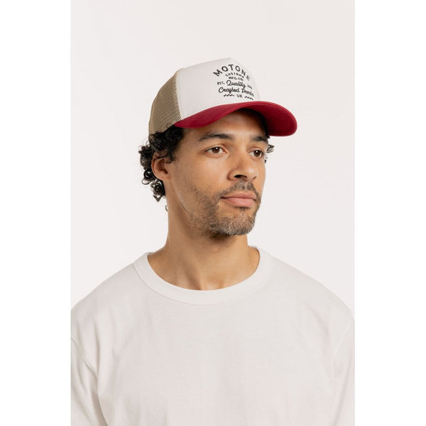Motone CRAFTY Trucker Cap - Red/Ecru/White