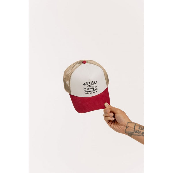 Motone CRAFTY Trucker Cap - Red/Ecru/White