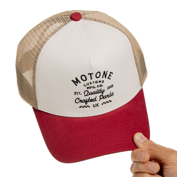 Motone CRAFTY Trucker Cap - Red/Ecru/White