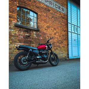 Motone Bobbed predrilled Rear Mudguard/Fender - Black Anodised Alumini