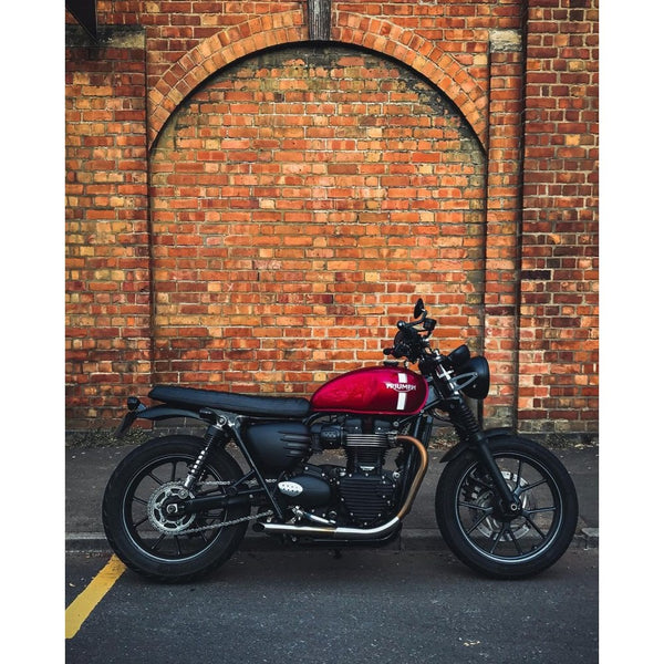 Motone Bobbed predrilled Rear Mudguard/Fender - Black Anodised Alumini