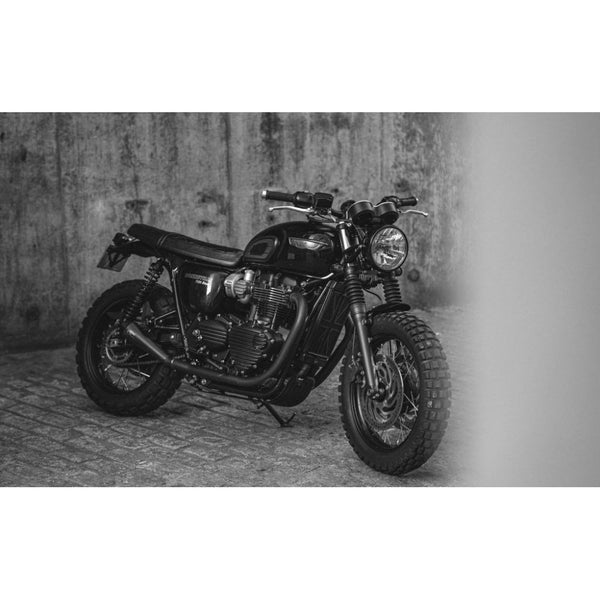 Motone Bobbed predrilled Rear Mudguard/Fender - Black Anodised Alumini