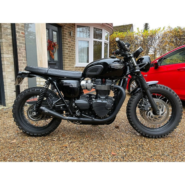 Motone Bobbed predrilled Rear Mudguard/Fender - Black Anodised Alumini