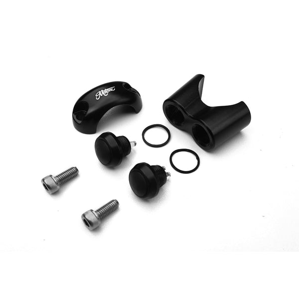 Motone Dual Micro Switch Button Housing - One Inch Handlebar - Black