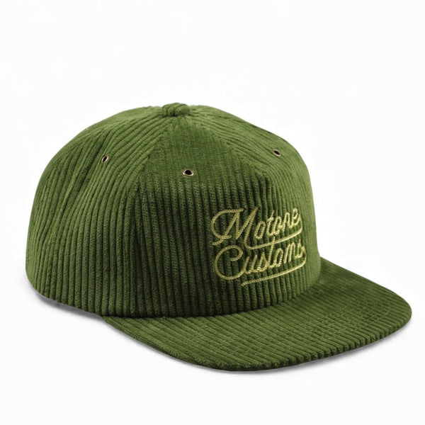Motone FASTLANE Cord Cap - Olive/Gold - Chainstitch