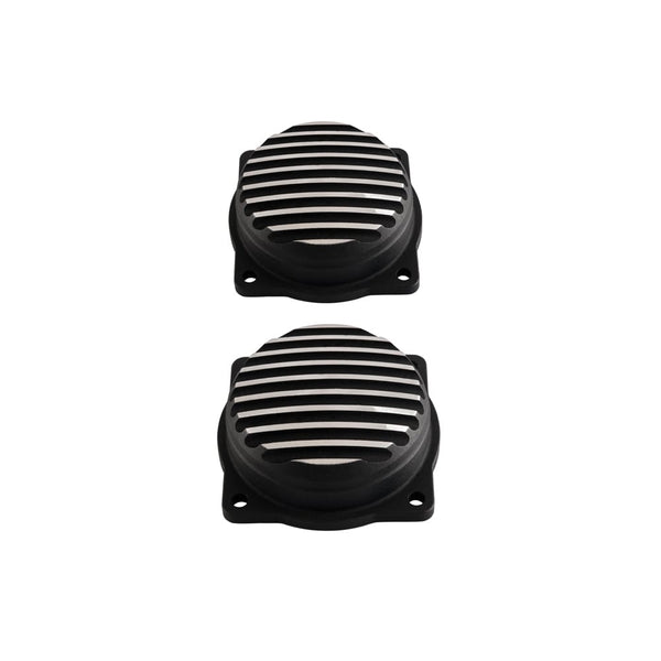 Motone Finned EFI Carb Tops Contrast Cut Black